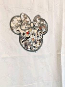 Damen Shirt Maus Glitzer weiss – bis Gr. 42 Glitzer Mode